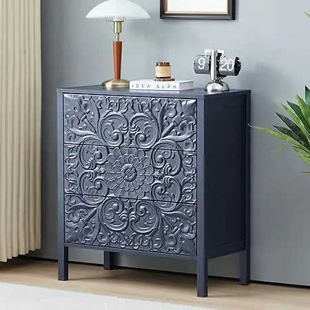Abo Luxury 3 Drawer Dresser Bedroom Storage Chest Unit