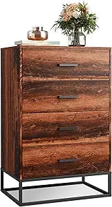 WLIVE Wood Dresser For Bedroom With Six Drawers Large