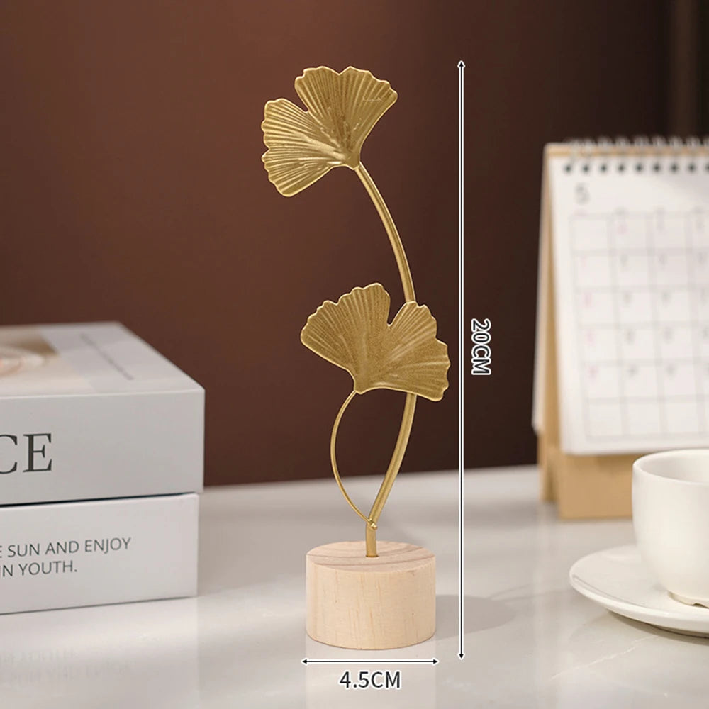 Hign-concerned Nordic Ginkgo Leaf Sculpture For Home Decor