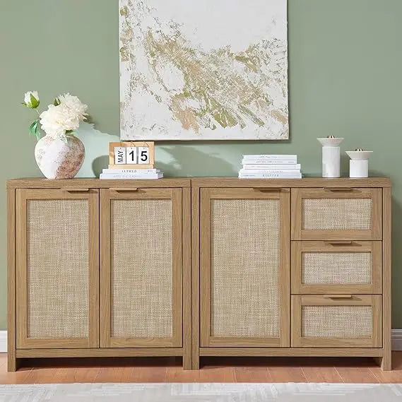 Hampstead Storage Set Rattan Sideboard 3 Doors 3 Drawers