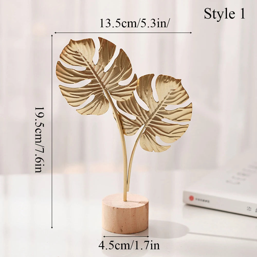 Hign-concerned Nordic Ginkgo Leaf Sculpture for Home Decor
