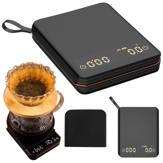 Electronic Coffee Scale With Timer LED Display 0.1g Compact