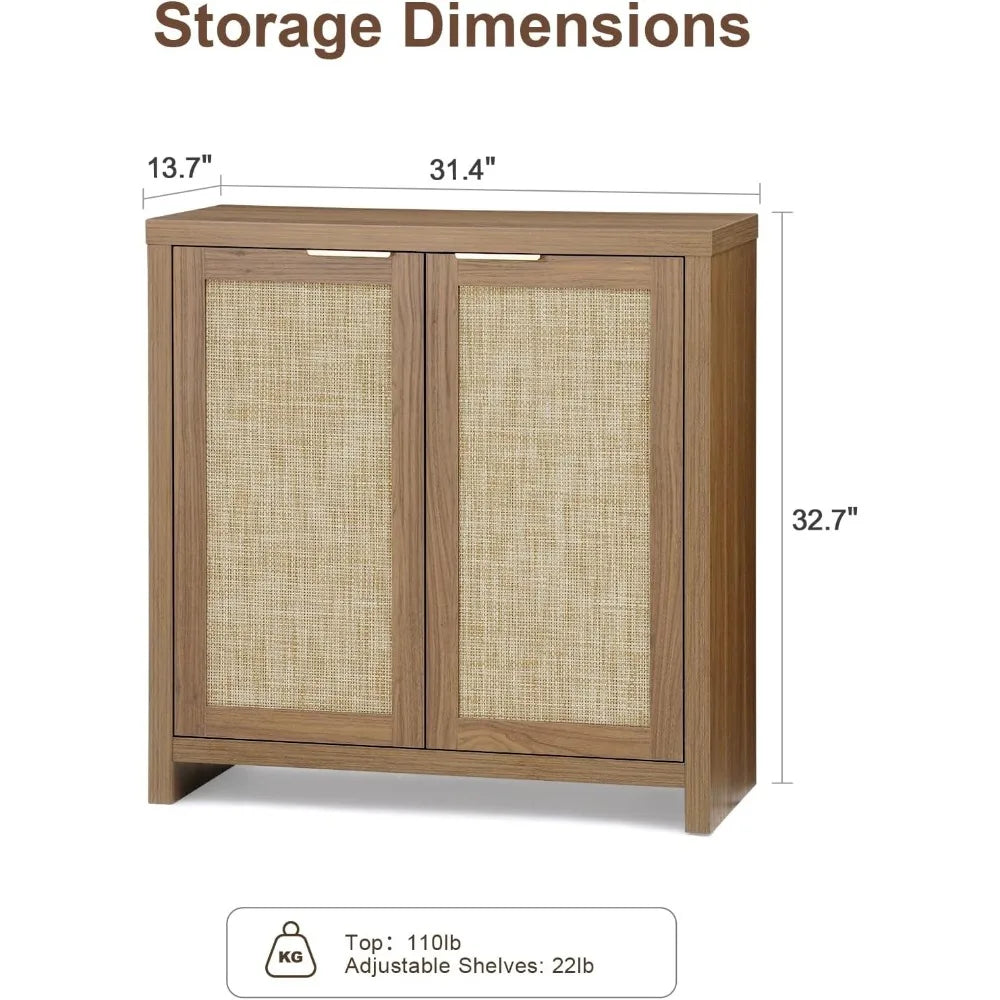 Hampstead Storage Set Rattan Sideboard 3 Doors 3 Drawers