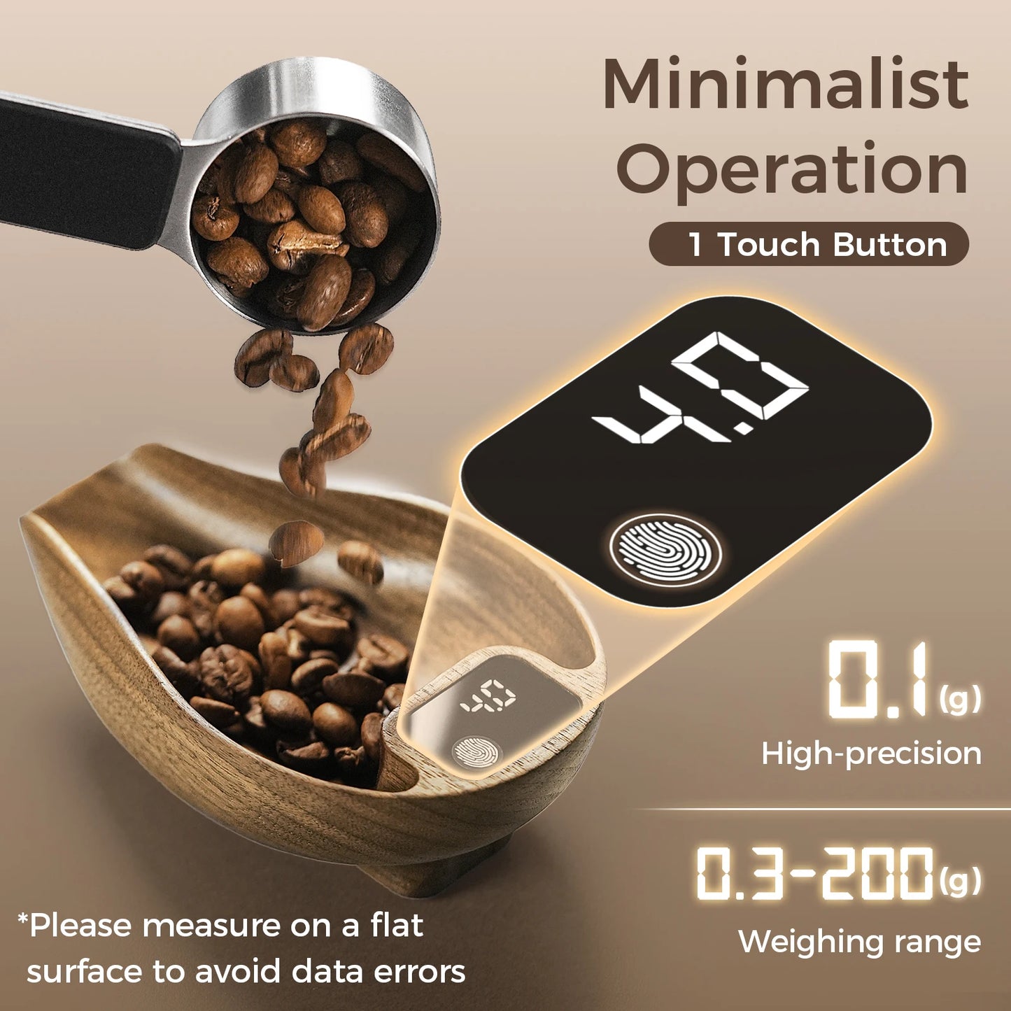 OVO Coffee Scale Digital Kitchen Scale with Spray Bottle