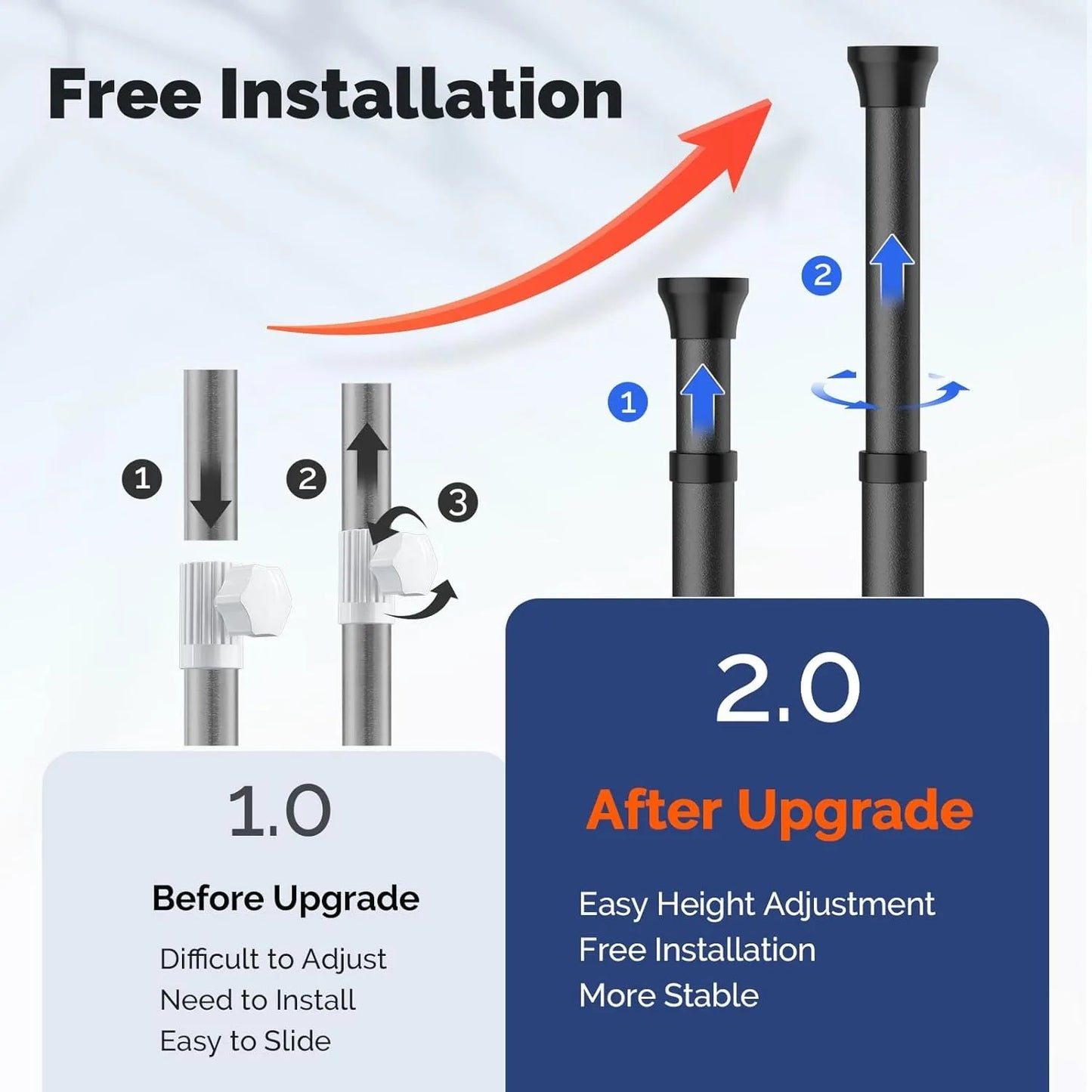 Hign-concerned Corner Shower Caddy With 4 Tier Tension Pole Rustproof