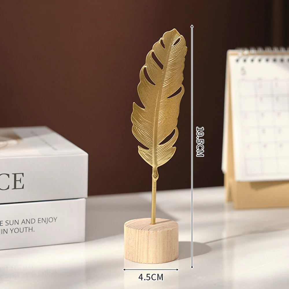 Hign-concerned Nordic Ginkgo Leaf Sculpture for Home Decor