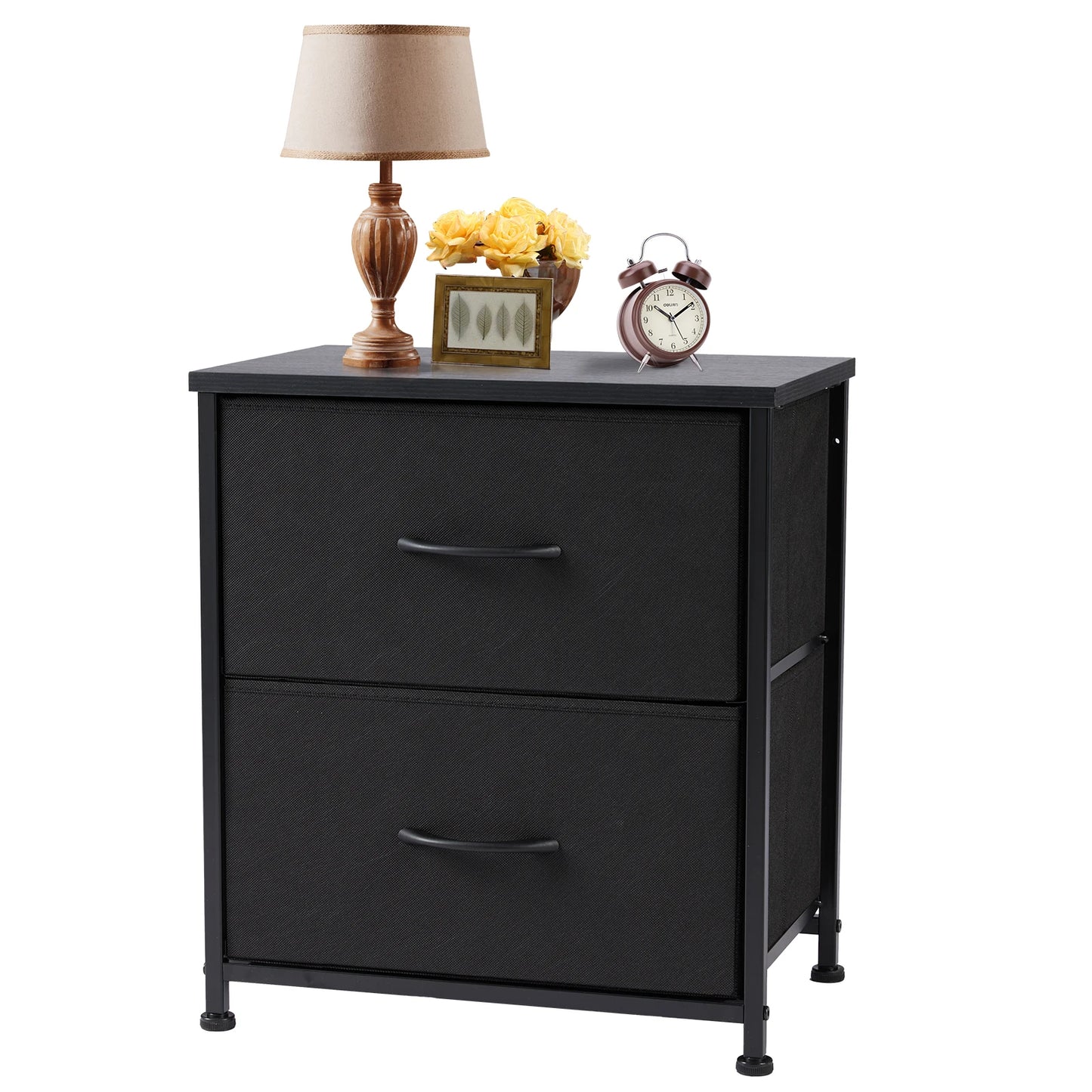 JHK Nightstand With Drawers Storage Cabinet For Bedroom