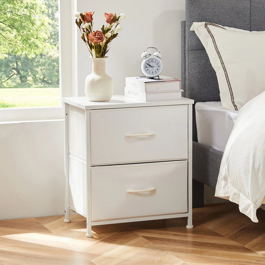 JHK Nightstand With Drawers Storage Cabinet For Bedroom