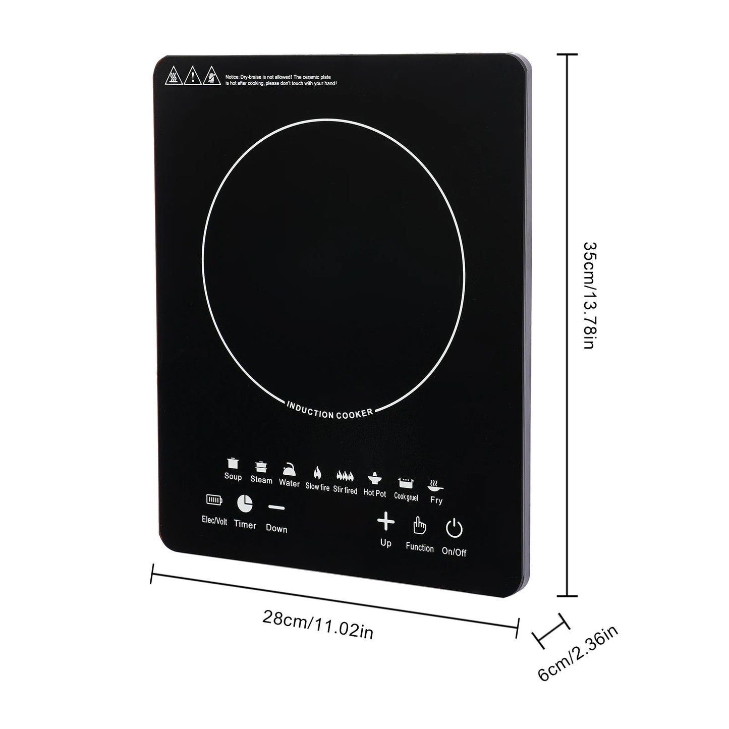 Electric Induction Cooktop Fast Heat Up Auto Shut Off