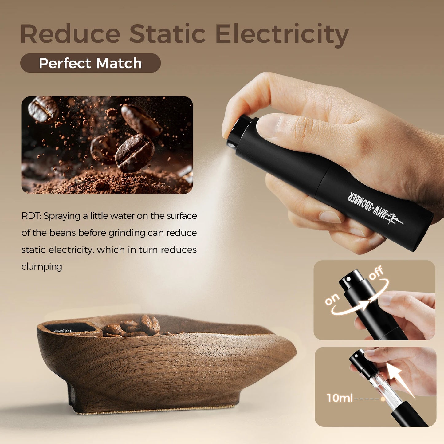 OVO Coffee Scale Digital Kitchen Scale with Spray Bottle