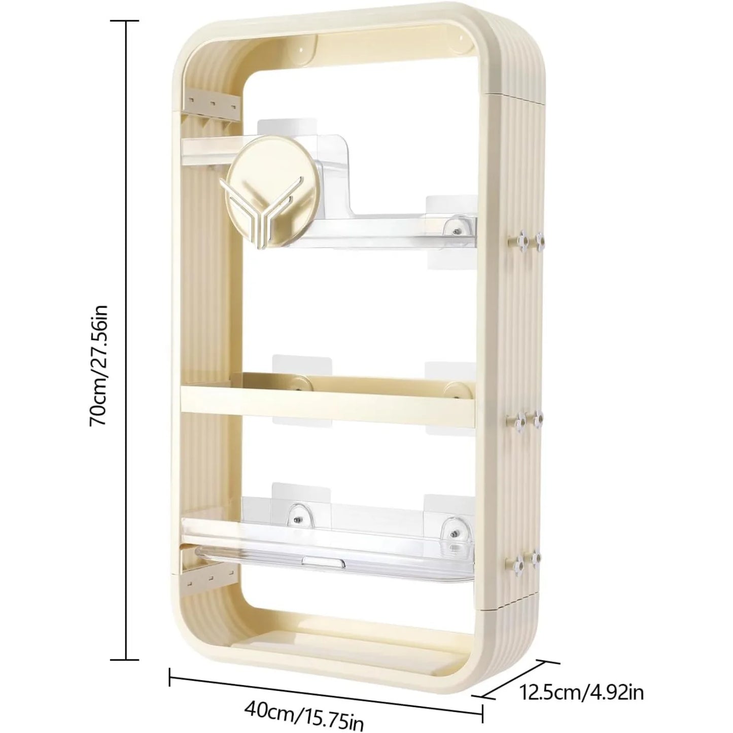Hign Concerned Wall Mount Makeup Organizer Four Tier