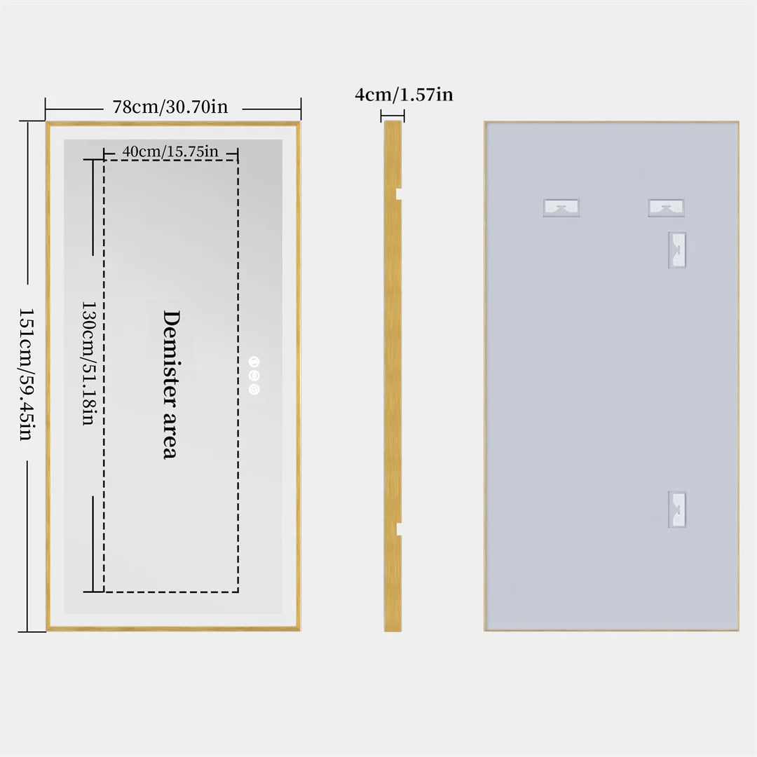 LUVODIC Fogless Smart Touch Full Body Dressing Mirror