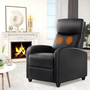 JHK Recliner Chair Massage Sofa With Lumbar Support Grey
