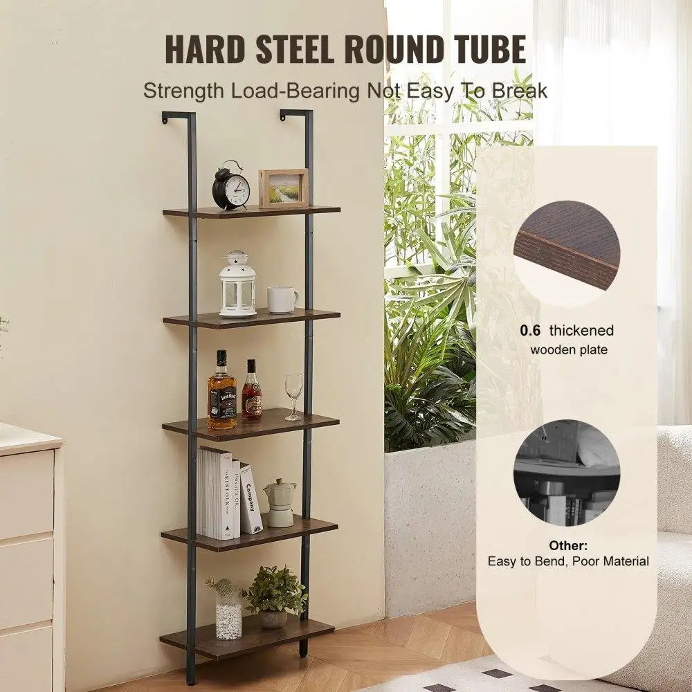 Hign-concerned Industrial Pipe Shelf 5 Tier Wall Mount Organizer