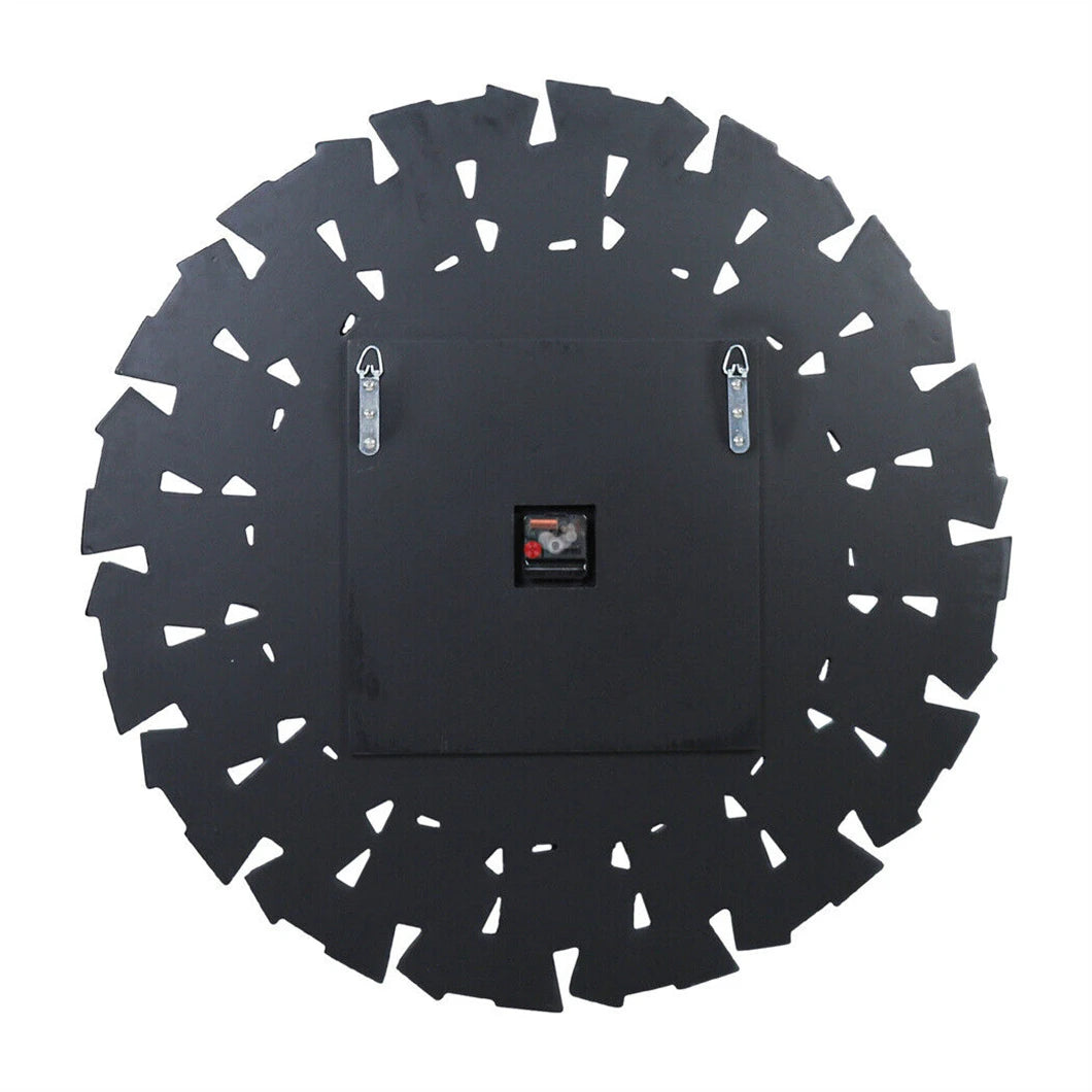 Large Wall Clock 3D Mirrored Sunburst 32 Roman Numeral