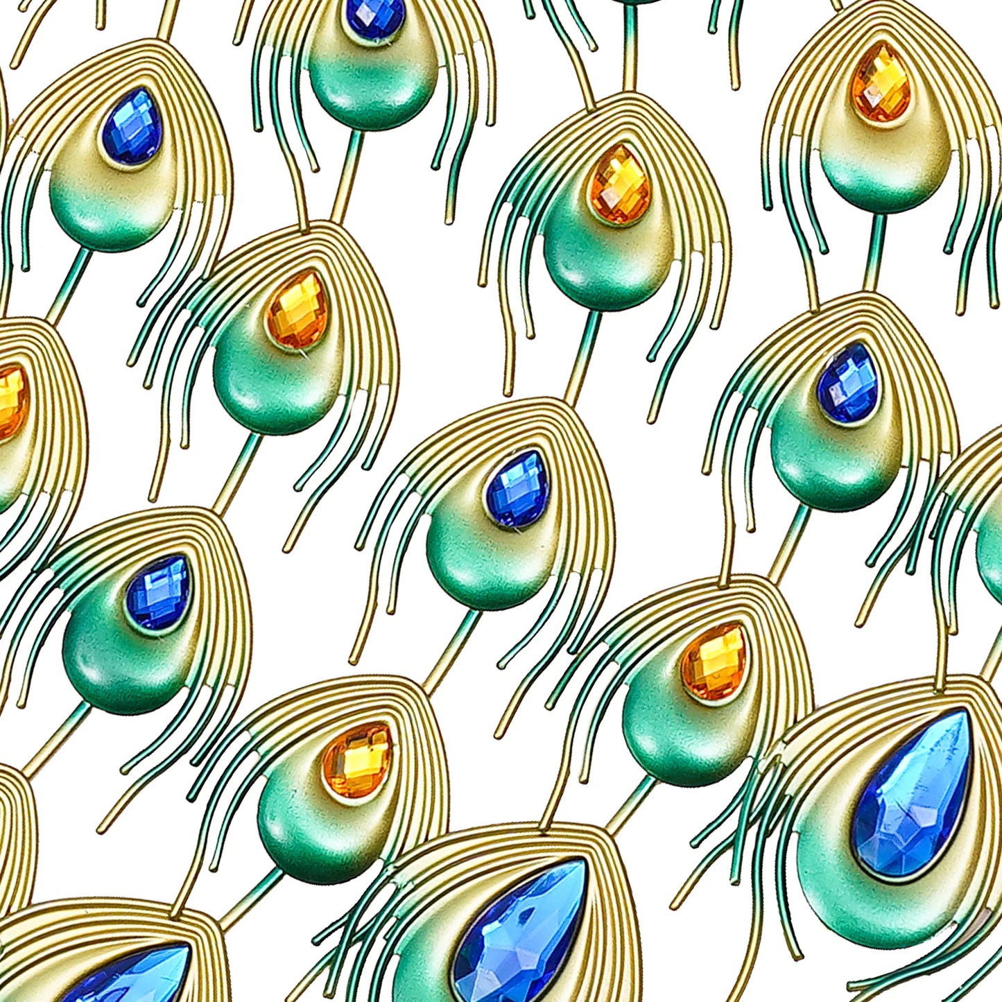 3D European Style Peacock Wall Clock Modern Decorative