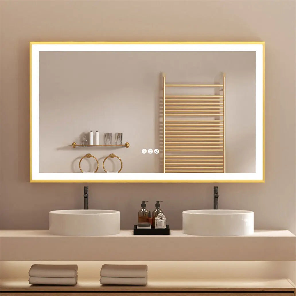 BORWART LED Mirror Aluminum Frame Anti Fog Dimmable Light