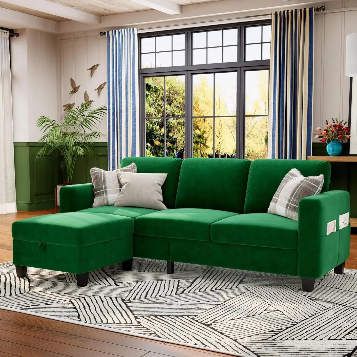 Sectional Sofa Couches For Living Room Beige 78 Inch