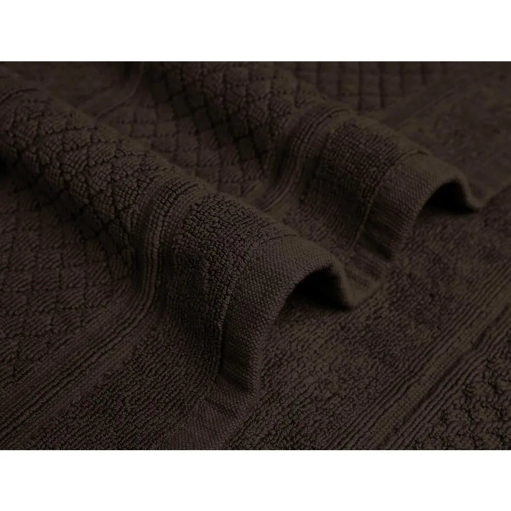 Ringspun Cotton Bath Mats Absorbent Set of 2 Quick Dry