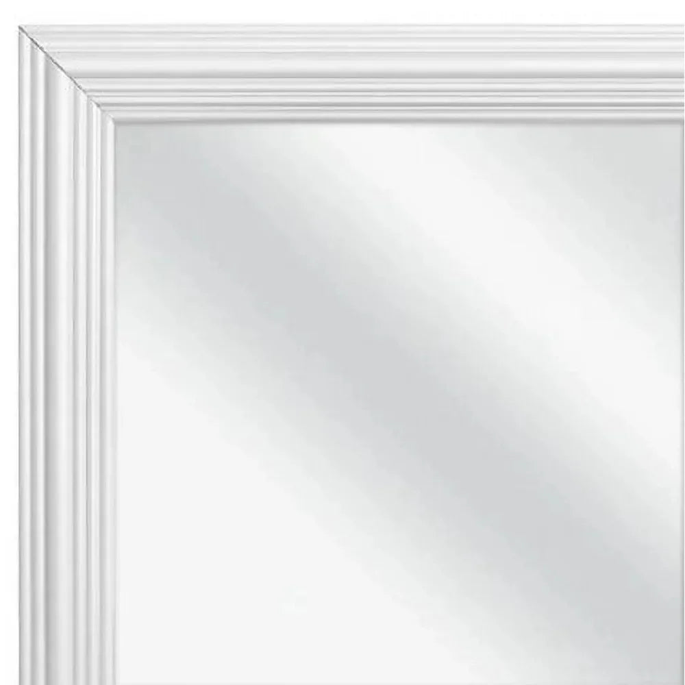 Feature Rectangular Floor Mirror With LED Bathroom Vanity