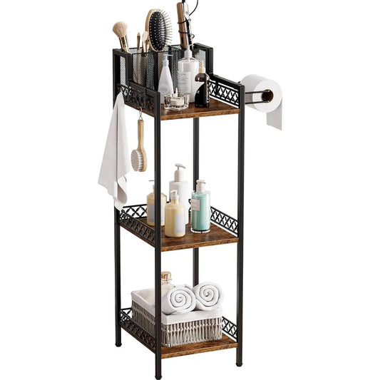 Hign-concerned Bathroom Shelf Organizer With Dryer Holder