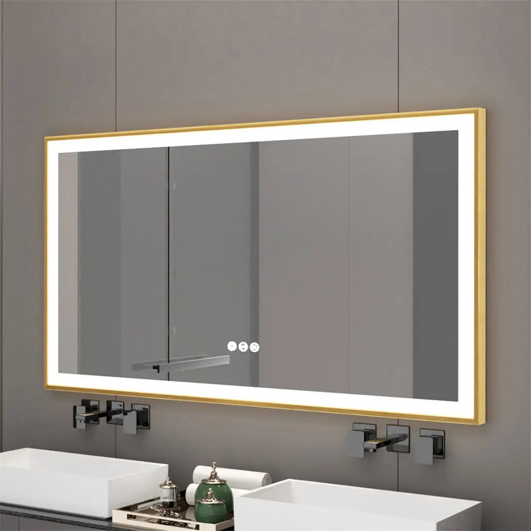 BORWART LED Mirror Aluminum Frame Anti Fog Dimmable Light