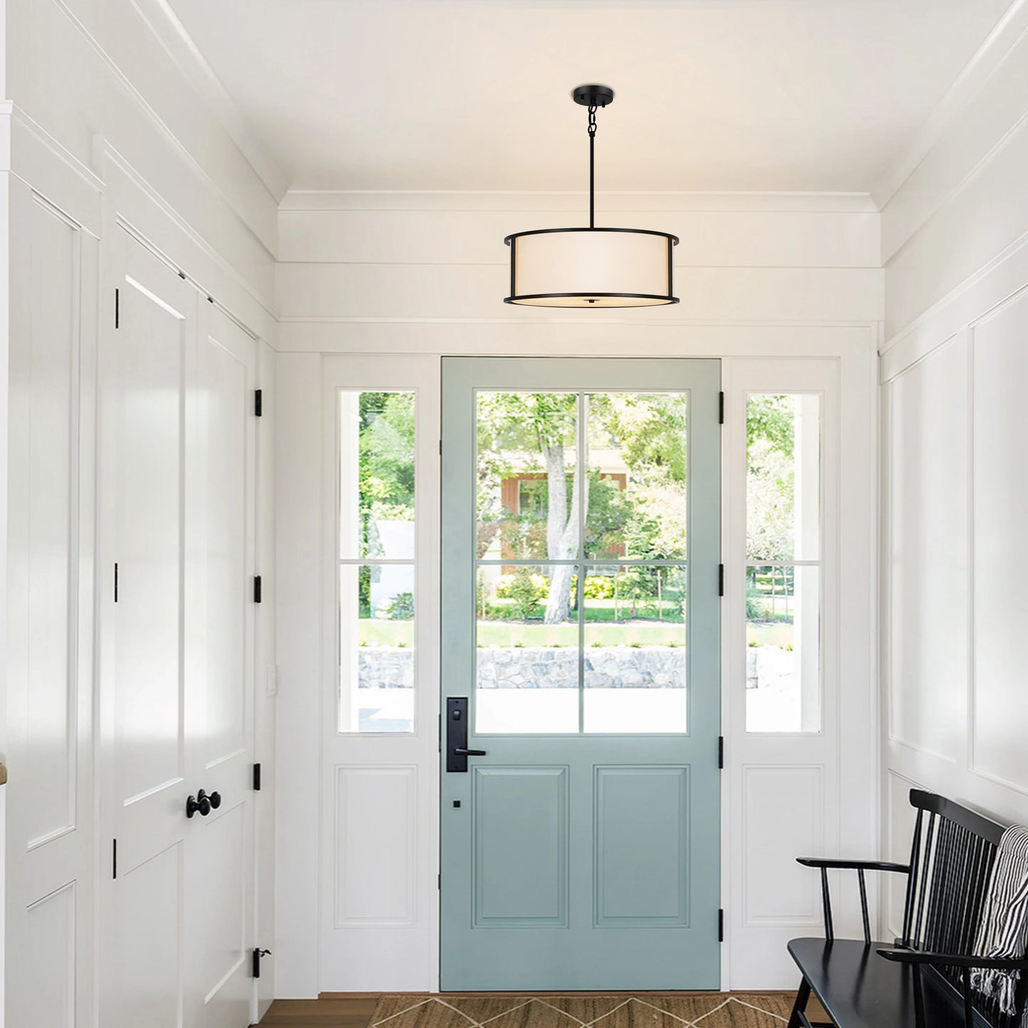 Drum Chandelier 4 Light Dining Room Pendant Fixture