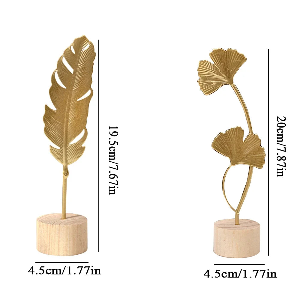 Hign-concerned Nordic Ginkgo Leaf Sculpture For Home Decor