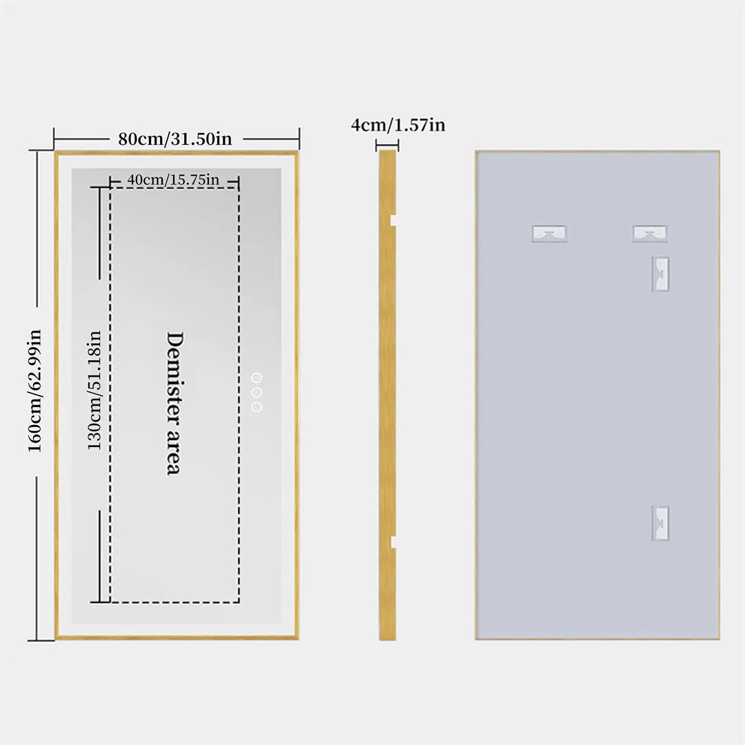 LUVODIC Fogless Smart Touch Full Body Dressing Mirror
