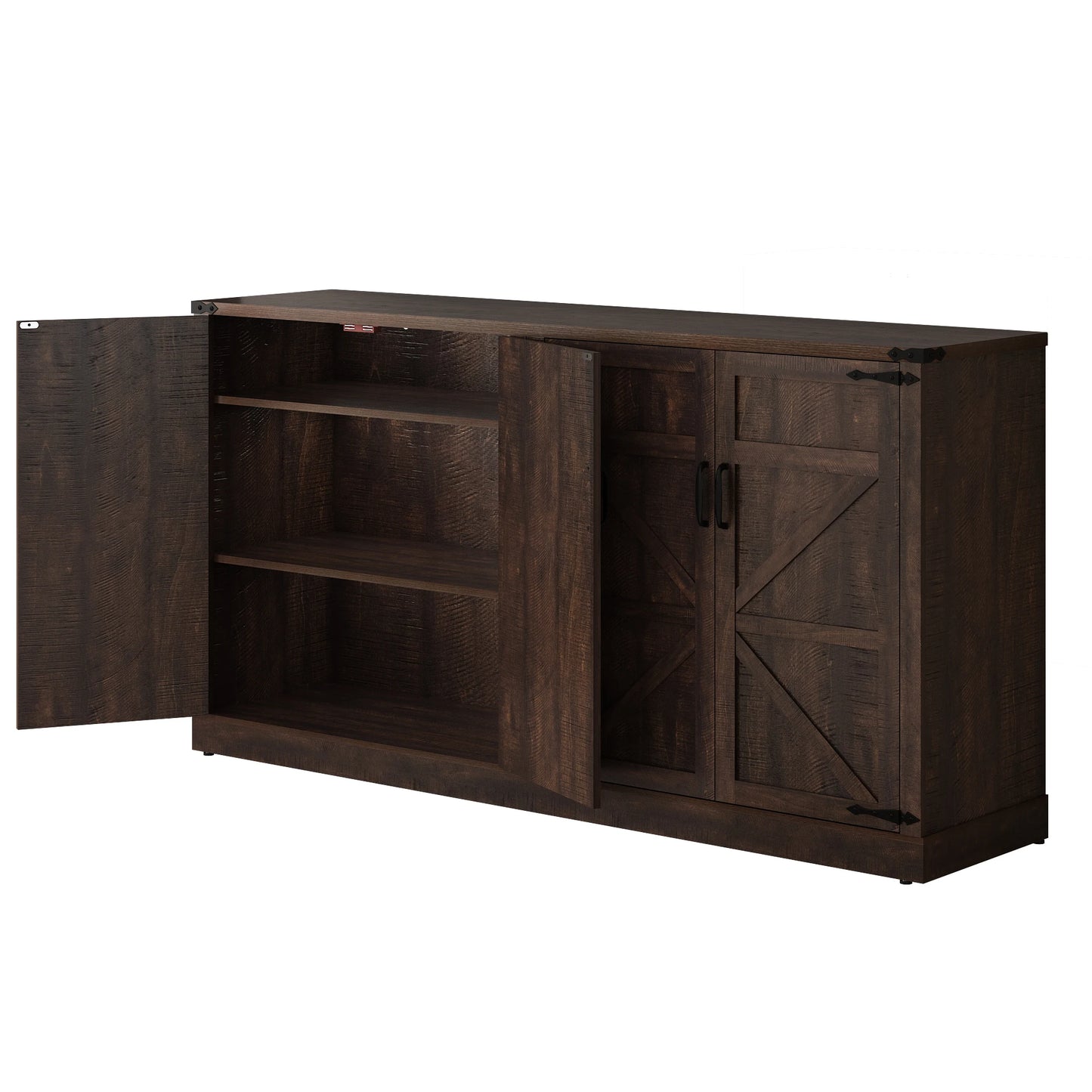 QiaoShiRen Buffet Cabinet Farmhouse Sideboard With Drawers
