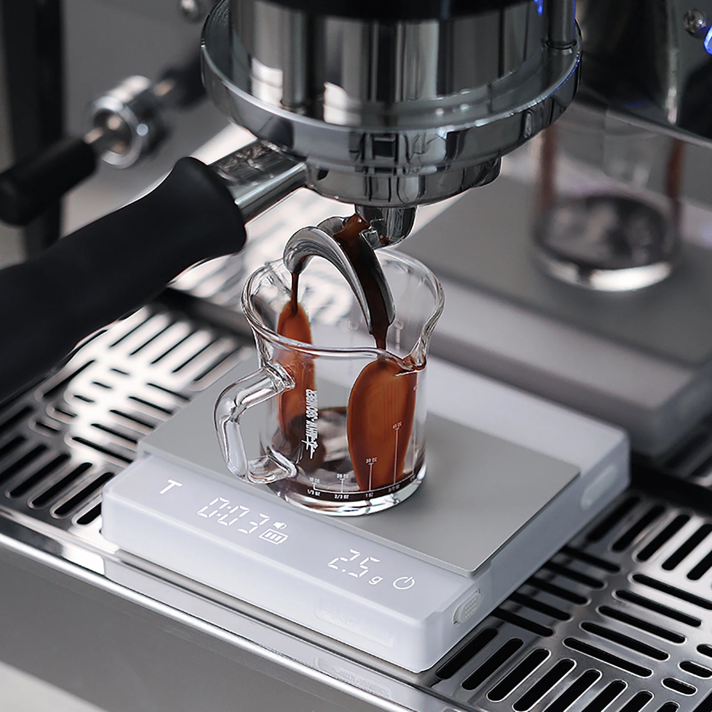 MHW-3BOMBER Coffee Scale Digital Kitchen With Timer Rechargeable 2kg Capacity