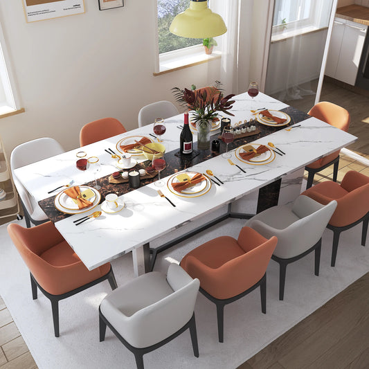 QiaoShiRen Rectangular Dining Table With Wood Top Finish