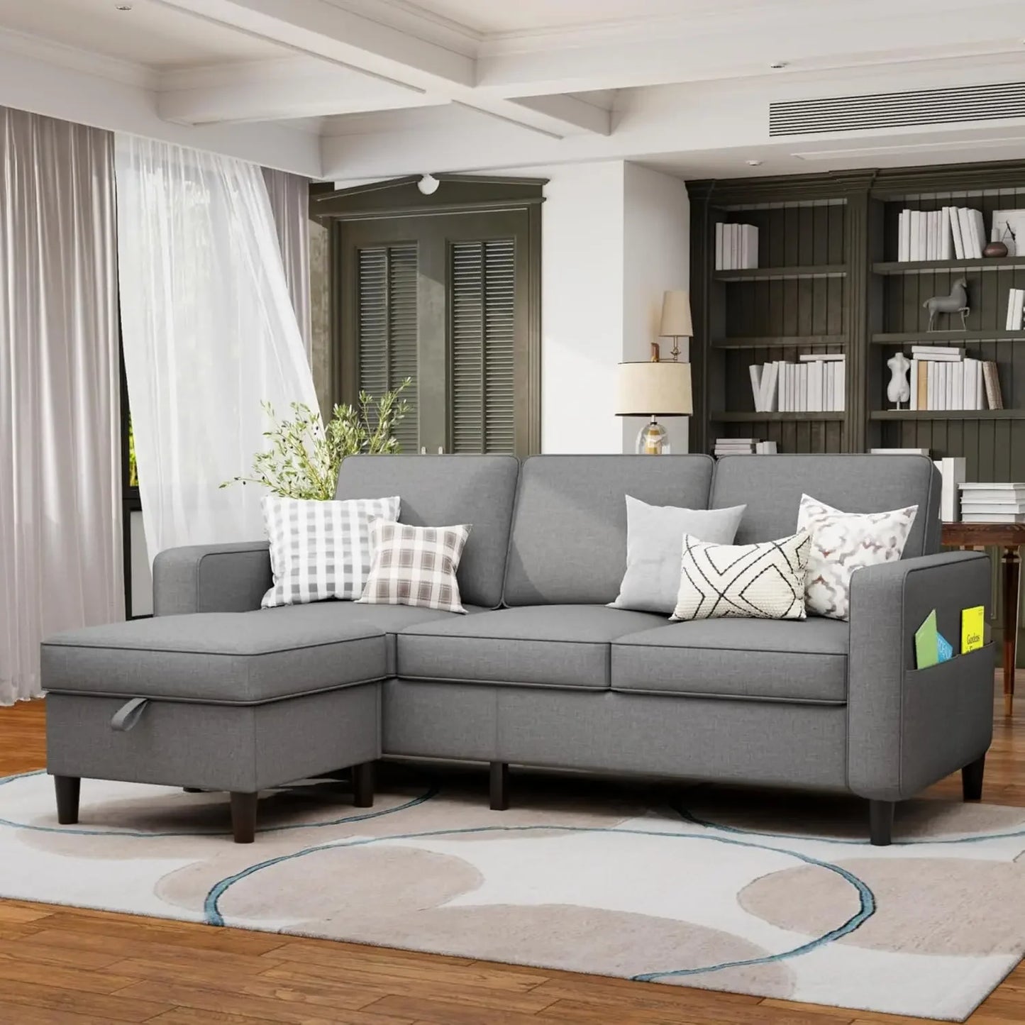 Sectional Sofa Couches For Living Room Beige 78 Inch