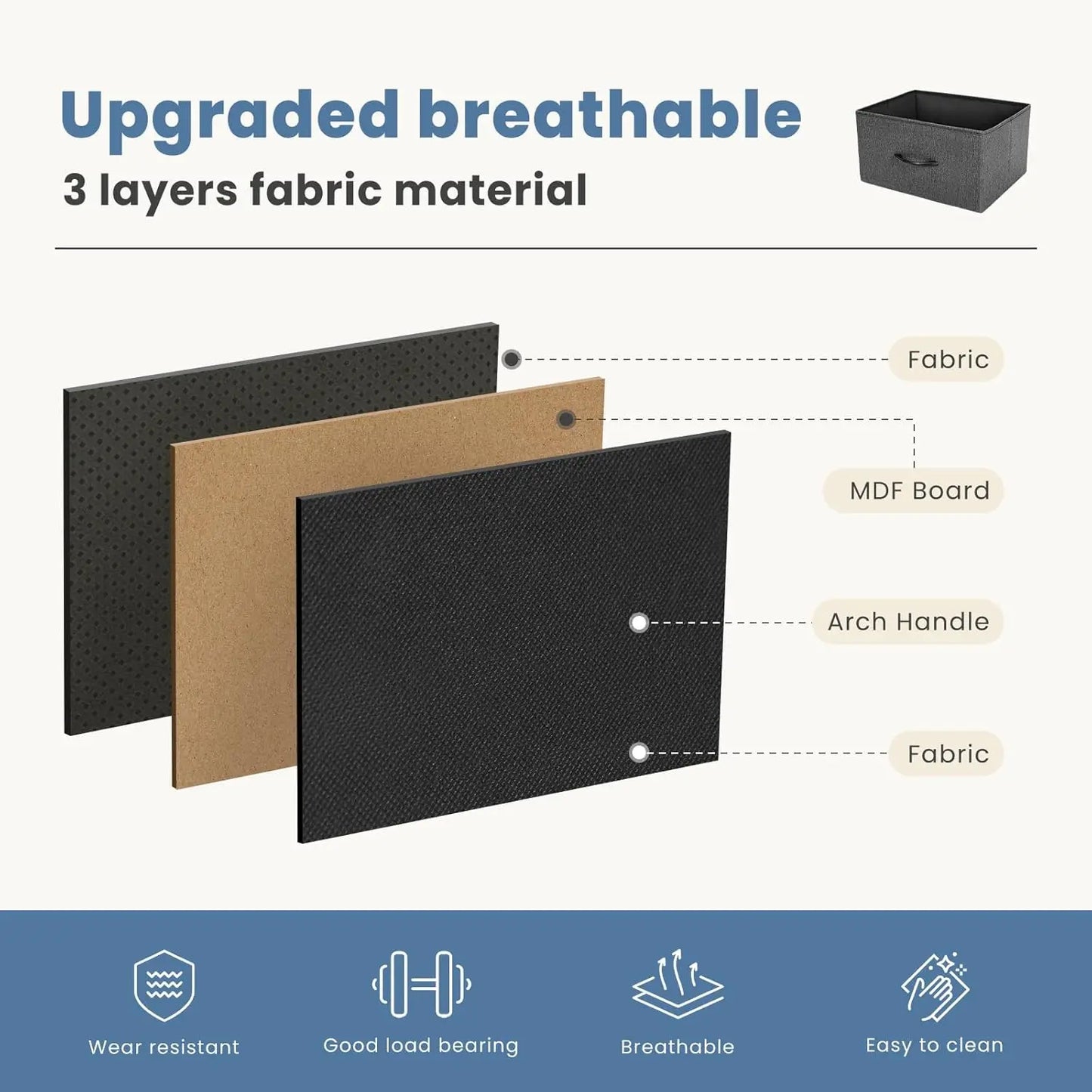 Morocco Style Nightstand 20 Inch Tall Black Fabric Drawers